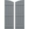 Ekena Millwork Americraft 5-Board (3 Batten) Wood Joined Board-n-Batten Shutters w/Ellipt Top, ARW401BE518X77CHH, PR ARW401BE518X77CHH - alternate 1